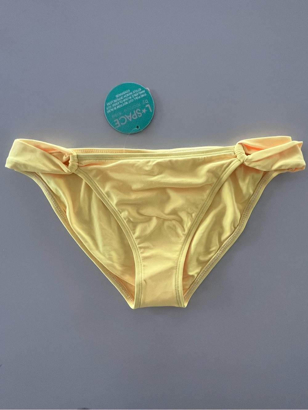 NWT L*Space Monica Wise Taboo Full Cut Bikini Bottom Daffodil Yellow Size Medium